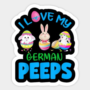 I Love My German Peeps Happy Easter Teacher Gifts Sticker